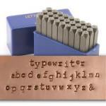 Lowercase typewriter courie..